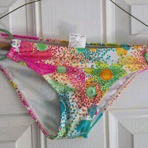 Roxy Womens Bikini Bottom Size Medium Multicolor Dots Floral